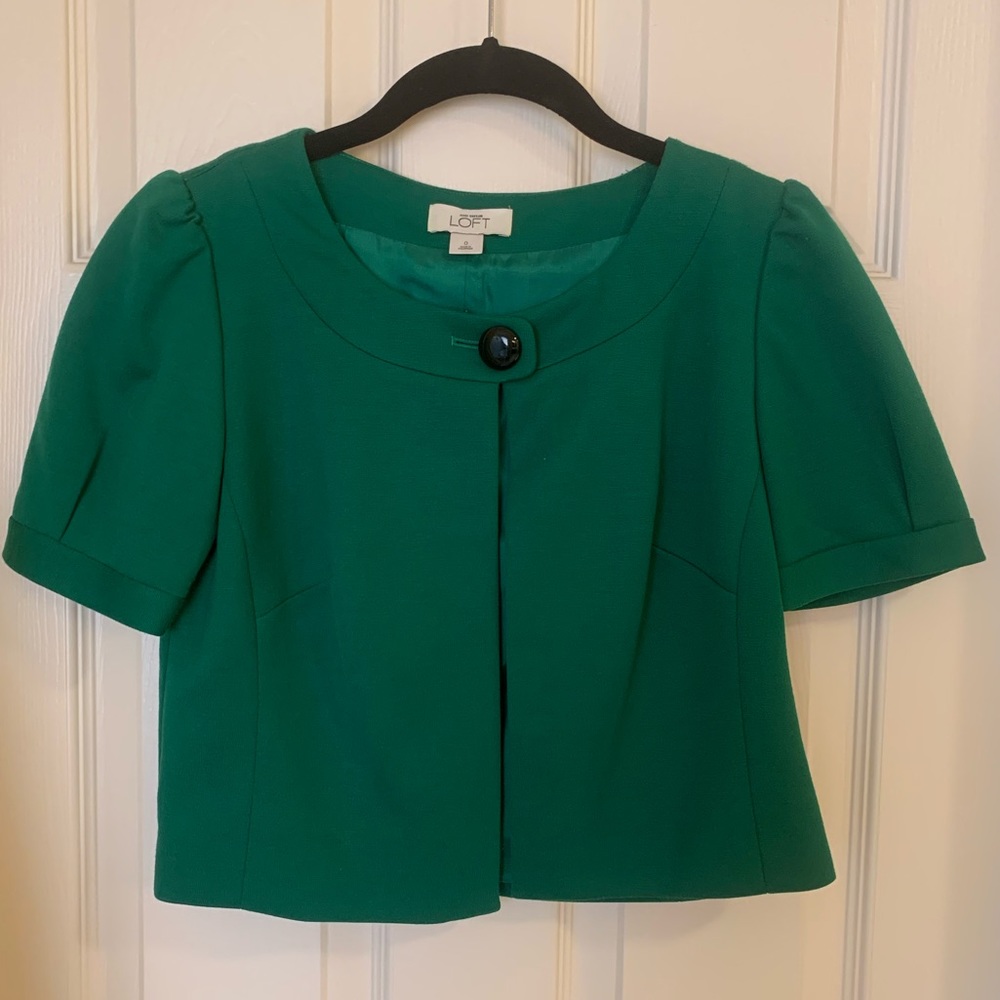 Ann Taylor Loft Green Jacket